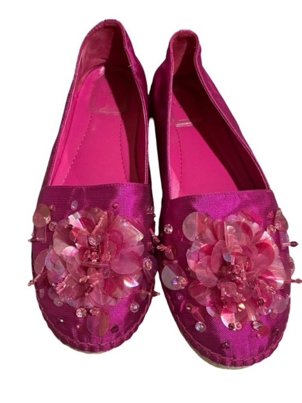 Dior Fushia Embellished
Espadrille Flats Pink
Authentic size 8.5
